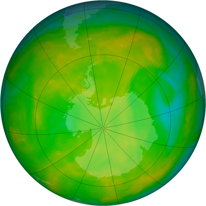 Antarctic ozone map for 16 November 2002